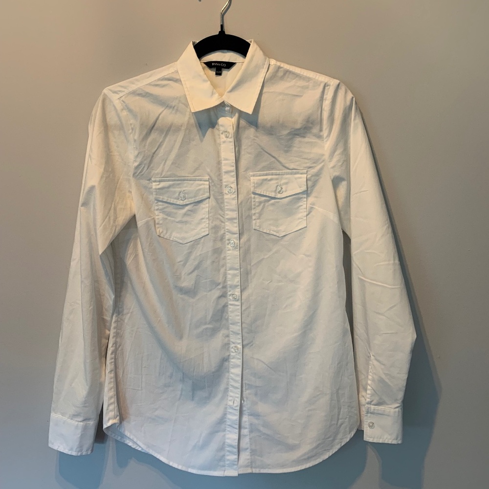 RW&CO WHITE TAILORED SHIRT